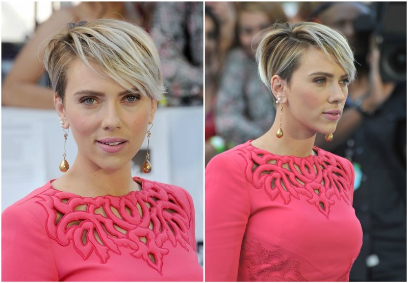 Celebrity Scarlett Johansson - hair changes, photos, video