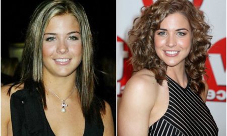 Gemma Atkinson`s eyes and hair color