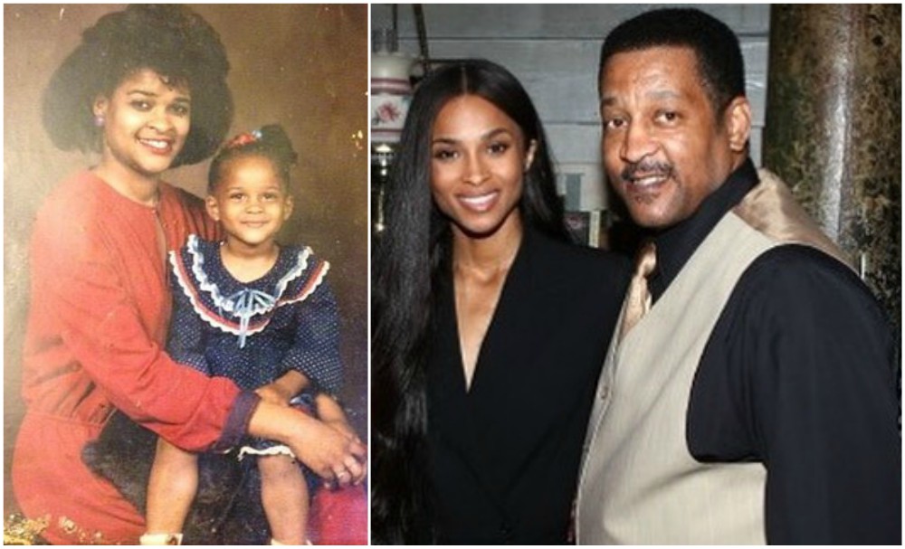 Ciara with her mother and father