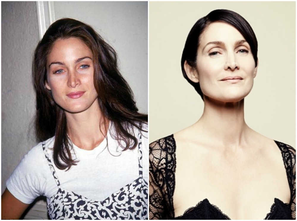 Carrie Anne Moss eyes hair color