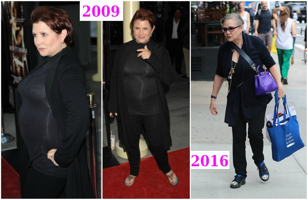 Image result for carrie fisher weight loss