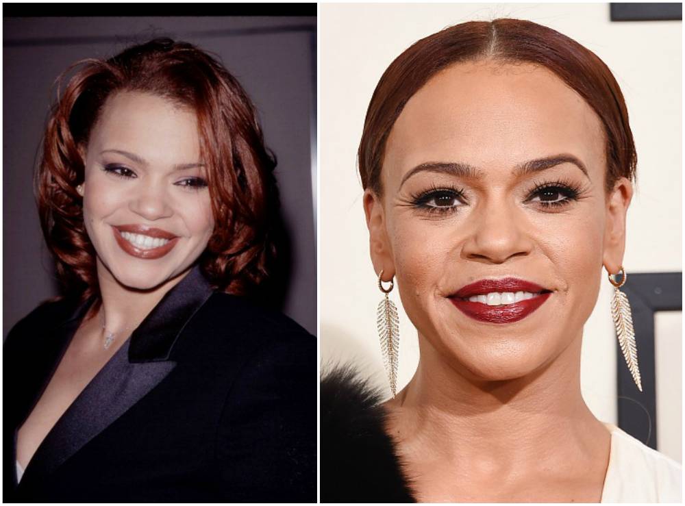 Faith Evans`s eyes, hair color