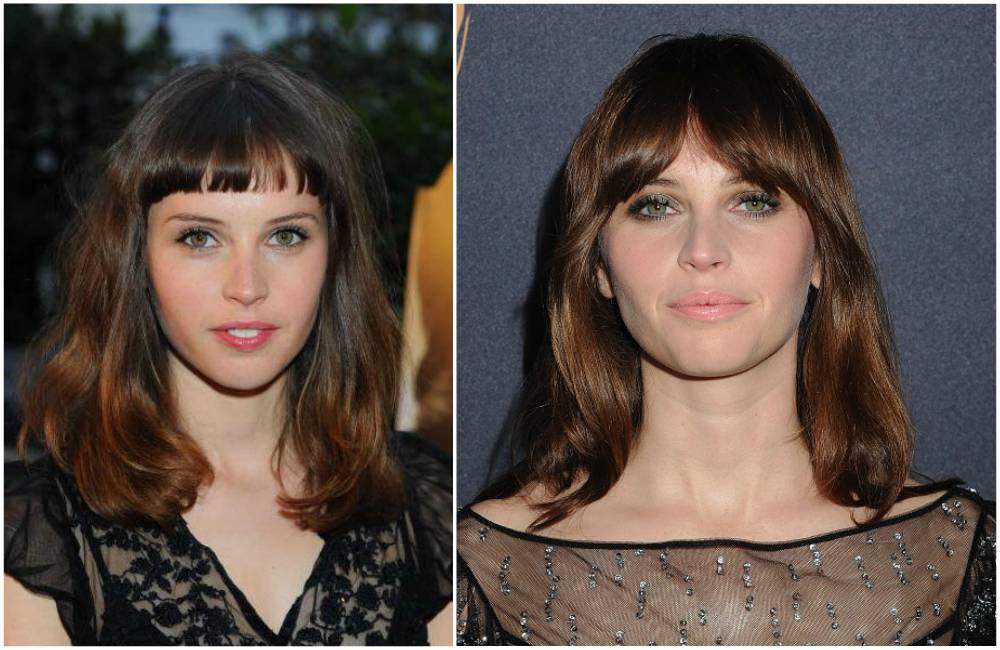 Felicity Jones` eyes and hair color