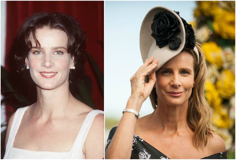 Rachel Griffiths` eyes and hair color