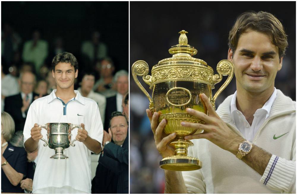 Roger Federer`s eyes and hair color