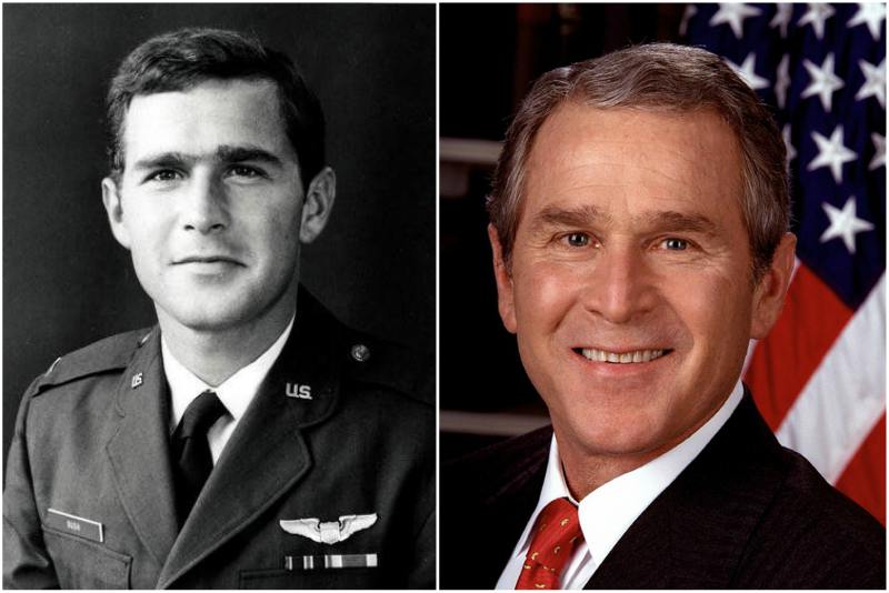 George Bush, Jr eyes and hair color