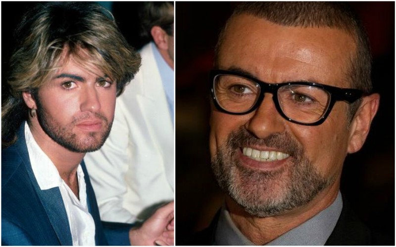 George Michael`s eyes and hair color