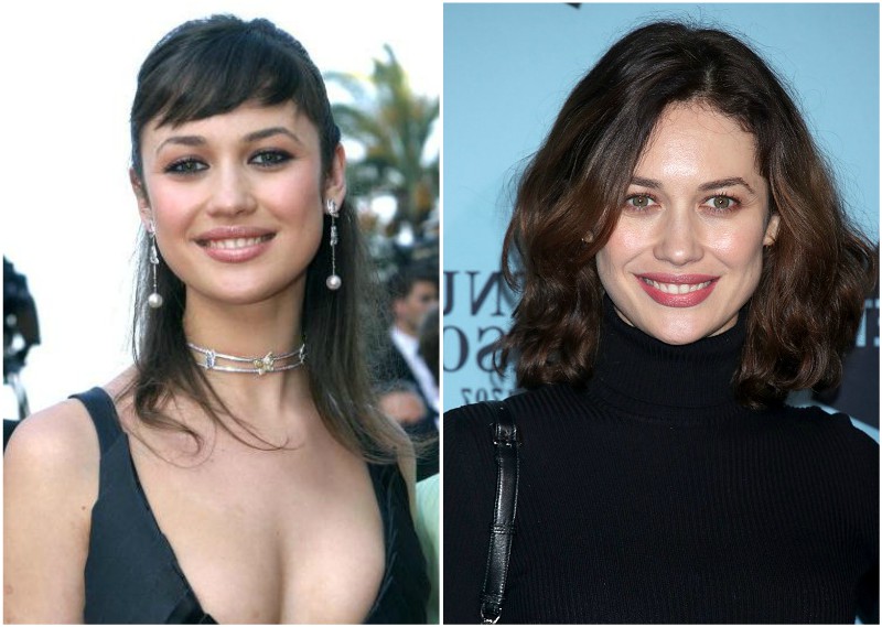 Olga Kurylenko`s eyes and hair color