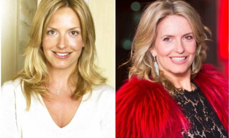 Penny Lancaster`s eyes and hair color