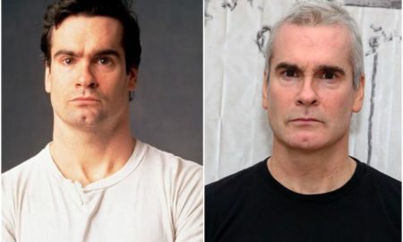 Henry Rollins` eyes and hair color
