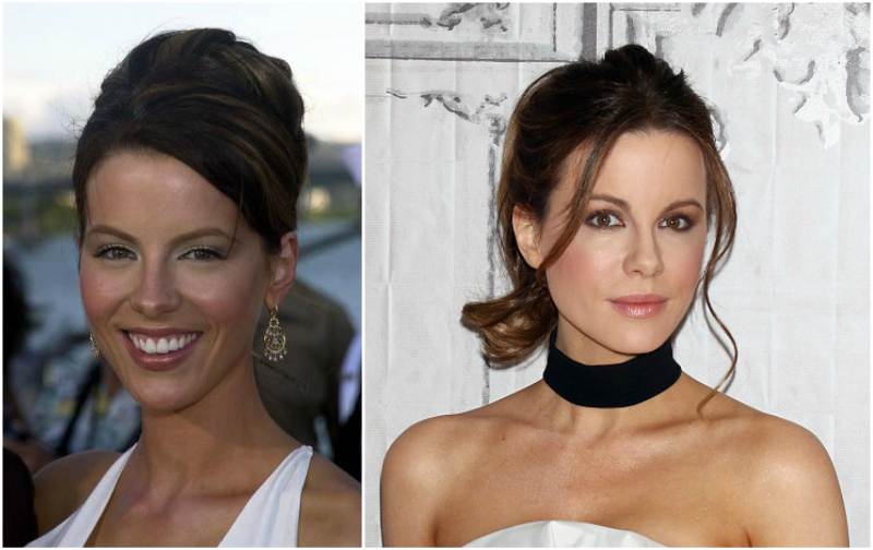 Kate Beckinsale`s eyes and hair color