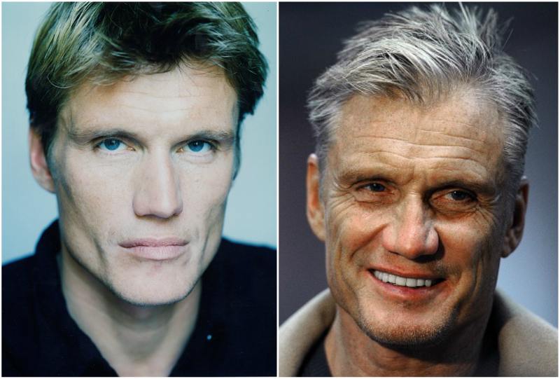 Dolph Lundgren`s eyes and hair color