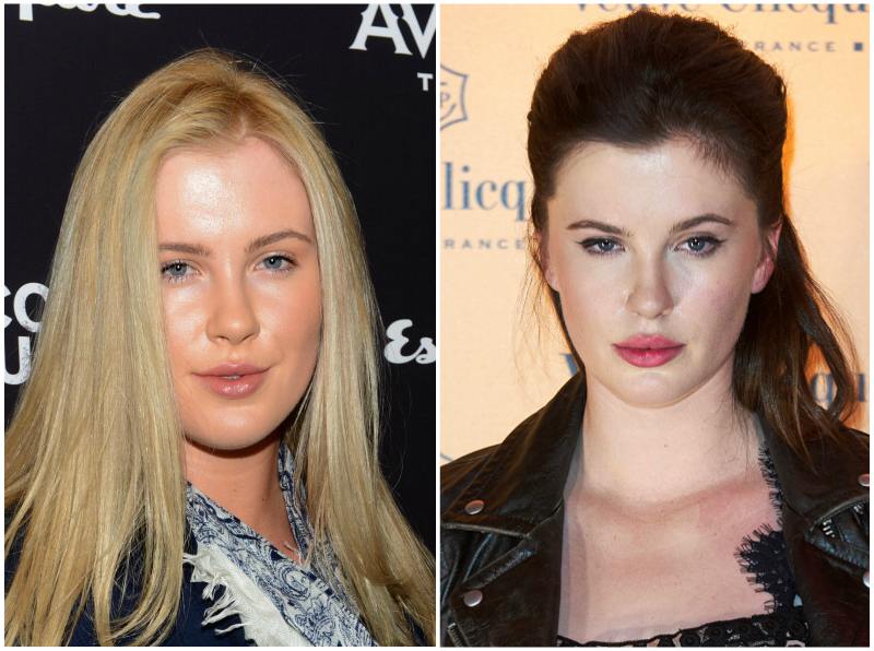 Ireland Baldwin`s eyes and hair color