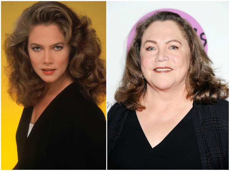 Kathleen Turner`s eyes color - blue and hair color - light brown. 