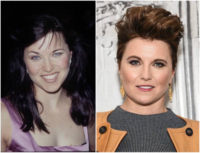 Lucy Lawless` eyes and hair color