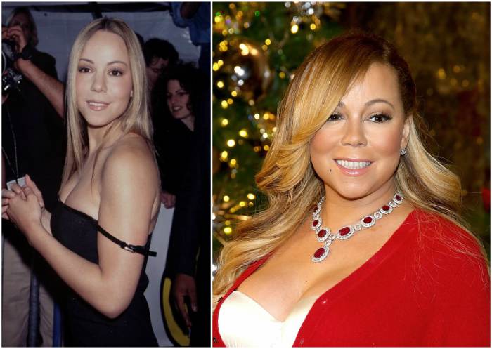 Mariah Carey`s eyes and hair color