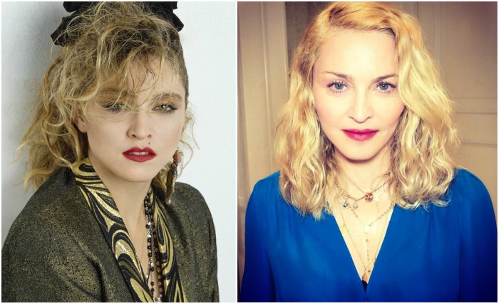 Madonna`s eyes and hair color