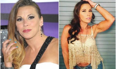 Mickie James` eyes and hair color