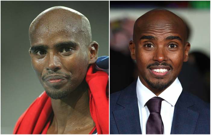 Mo Farah`s eyes and hair color