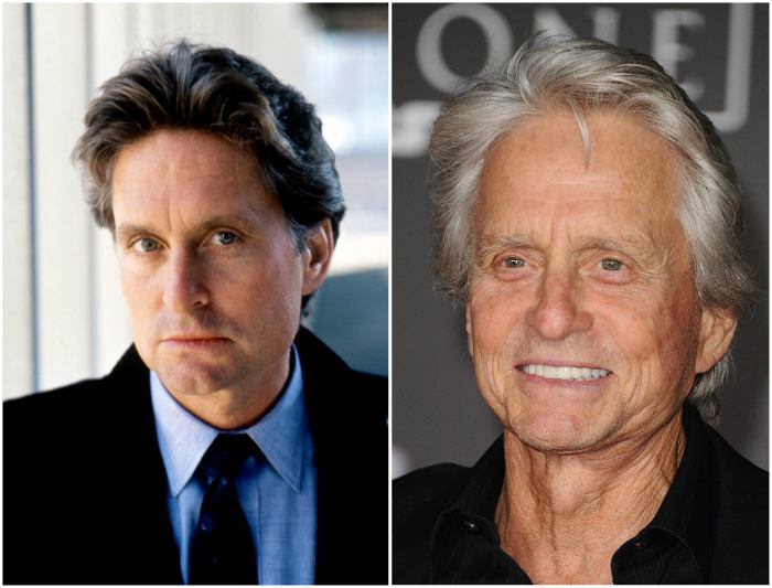 Michael Douglas' eyes and hair color