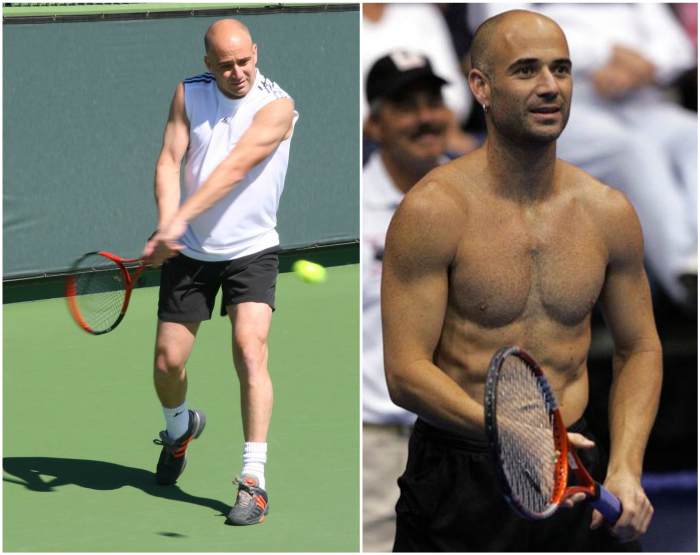 Andre Agassi's height, weight and body measurements