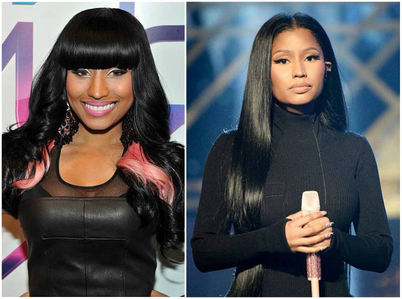 Nicki Minaj's eyes and hair color