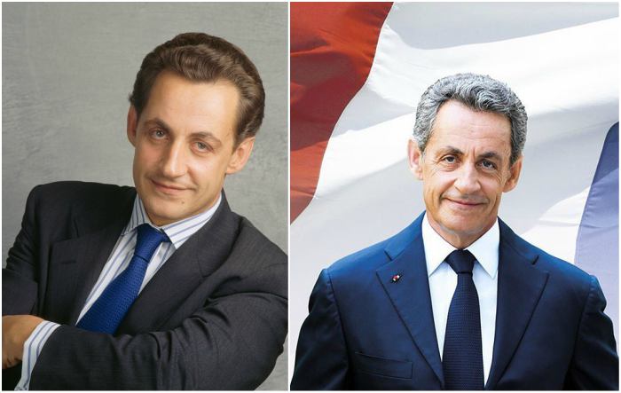 Nicolas Sarkozy's eyes and hair color