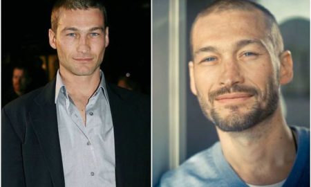 Andy Whitfield's eyes and hair color