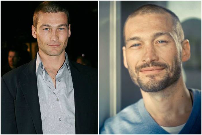 Andy Whitfield's eyes and hair color