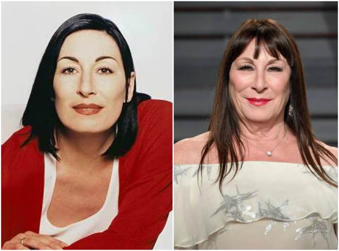 Anjelica Huston's eyes and hair color