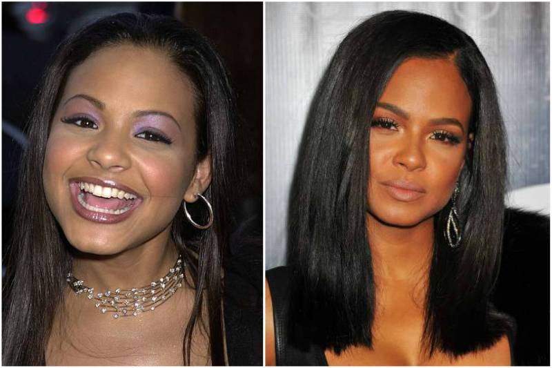 Christina Milian's eyes and hair color