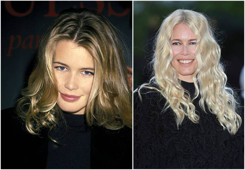 Claudia Schiffer's eyes and hair color