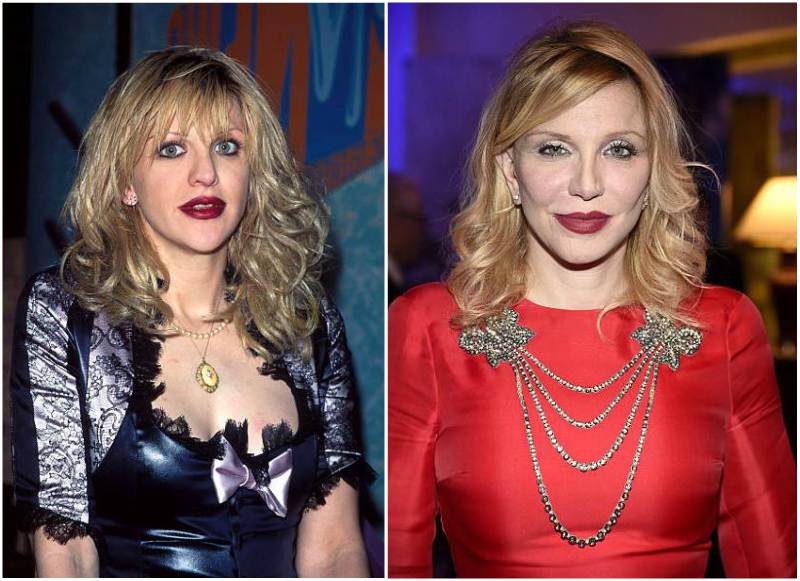 Courtney Love Cobain's eyes and hair color