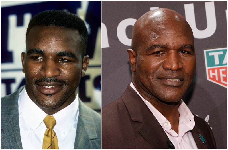 Evander Holyfield's eyes and hair color