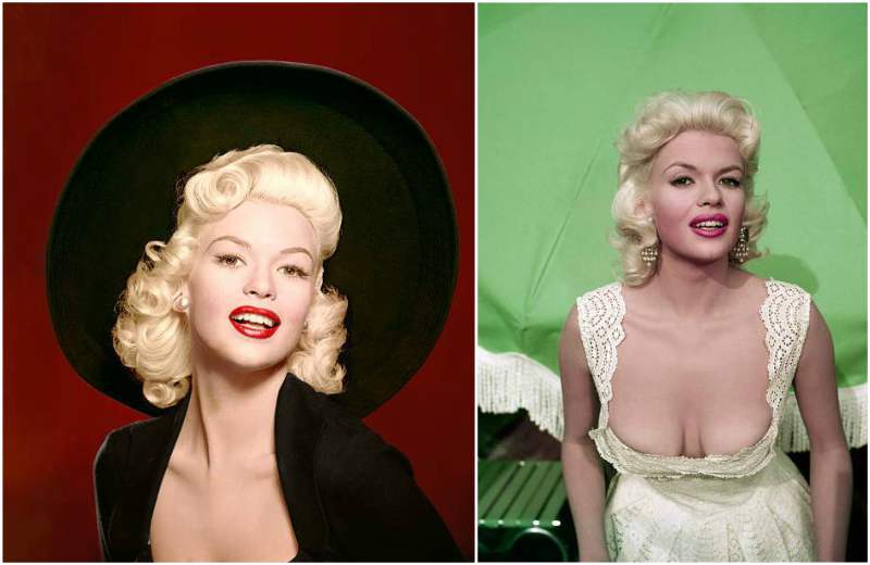 Jayne Mansfield's eyes and hair color