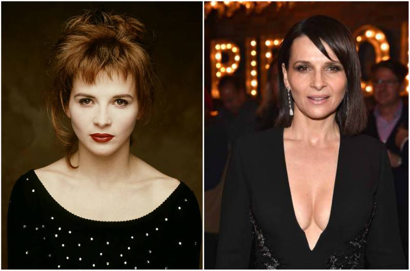 Juliette Binoche's eyes and hair color