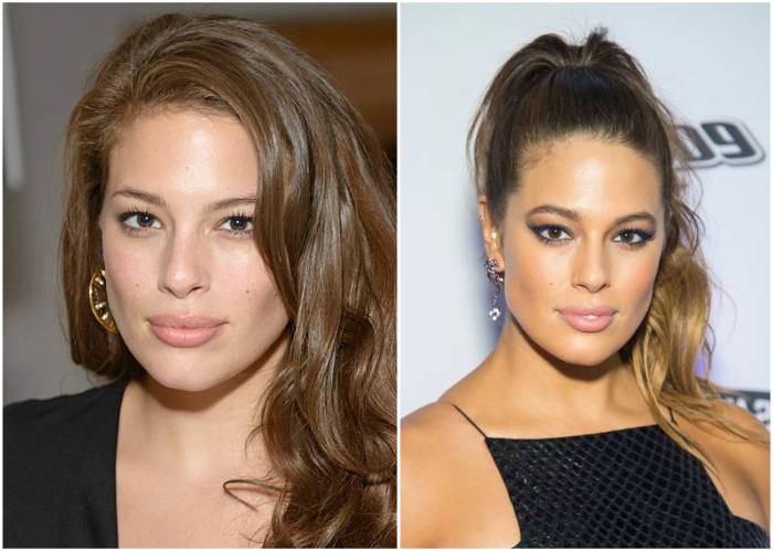 Ashley Graham očí a barva vlasů