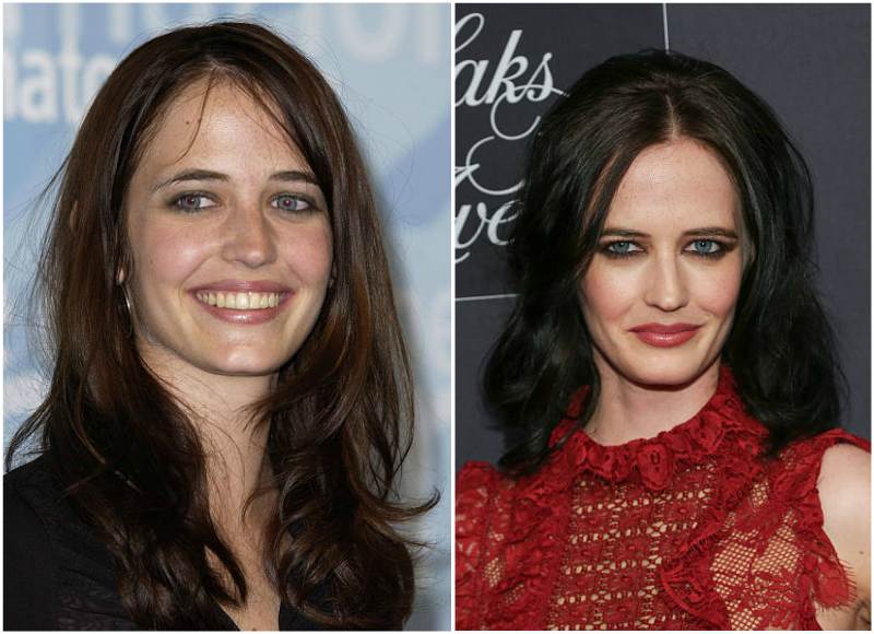 Eva Green's eyes and hair color