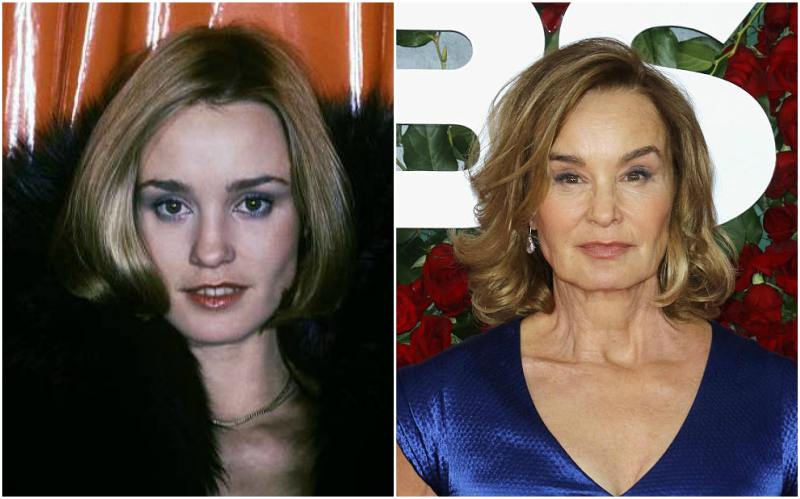 Jessica Lange's eyes and hair color