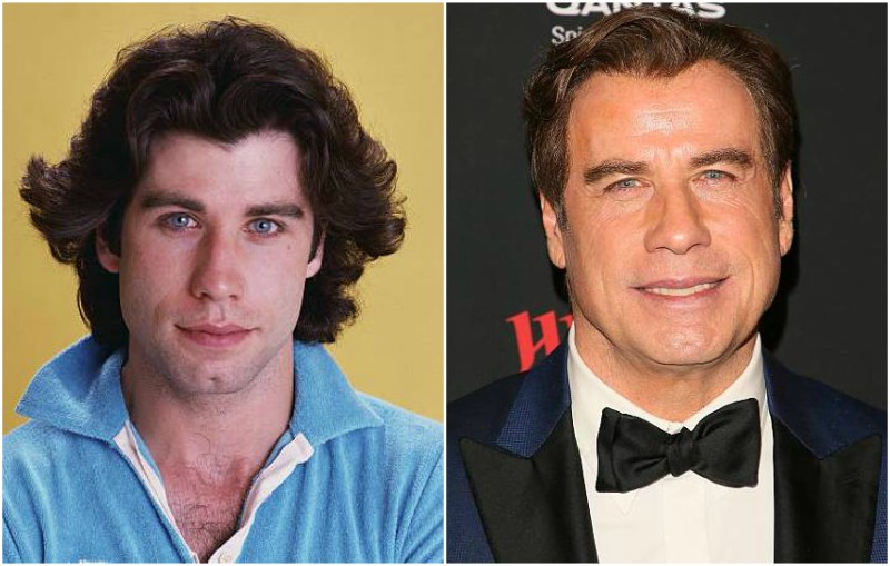 John Travolta's eyes and hair color