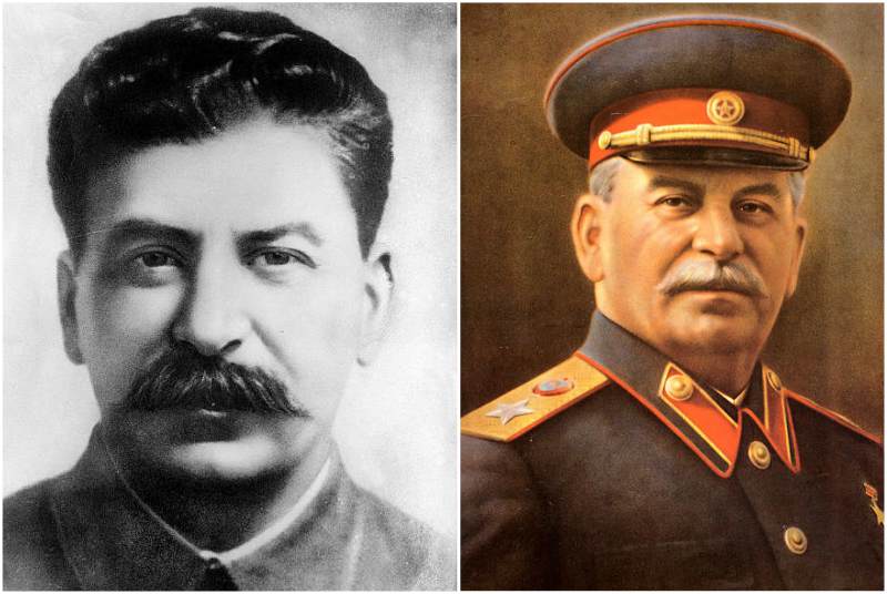 Joseph Stalin's eyes and hair color