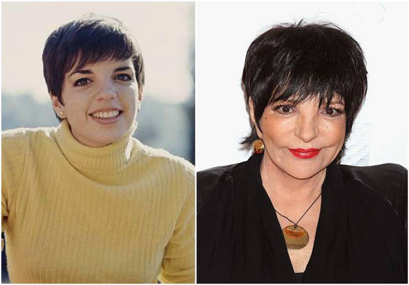 Liza Minnelli's eyes and hair color