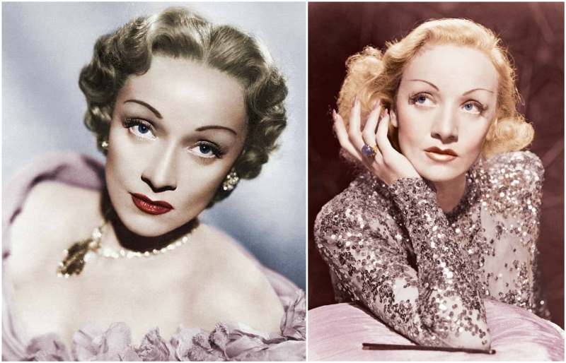 Marlene Dietrich's eyes and hair color