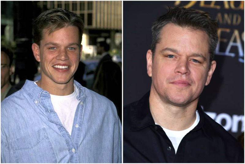 Matt Damon's eyes and hair color