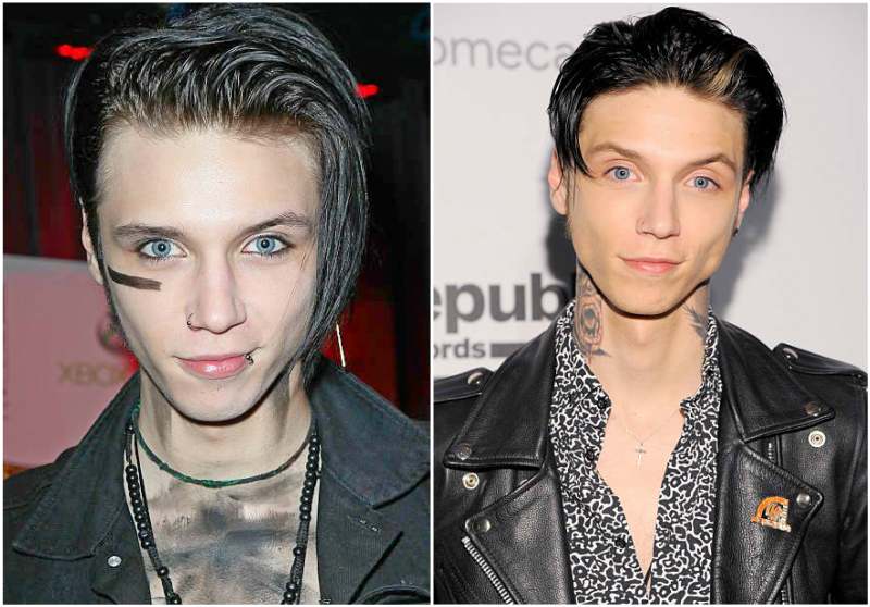 Andy Biersack's eyes and hair color