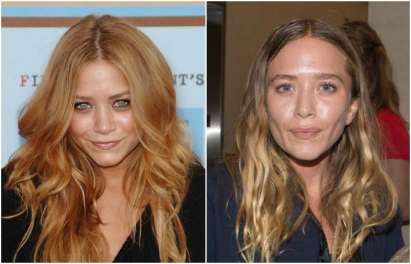 Mary-Kate Olsen's eyes and hair color's eyes and hair color