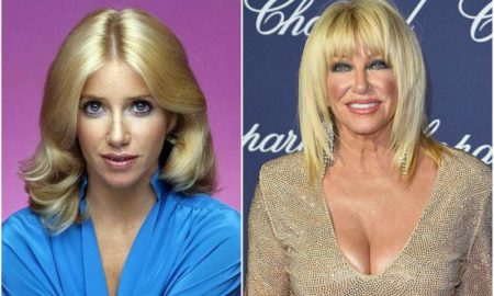 Suzanne Somers' eyes and hair color