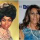 Aretha Franklin's eyes and hair color