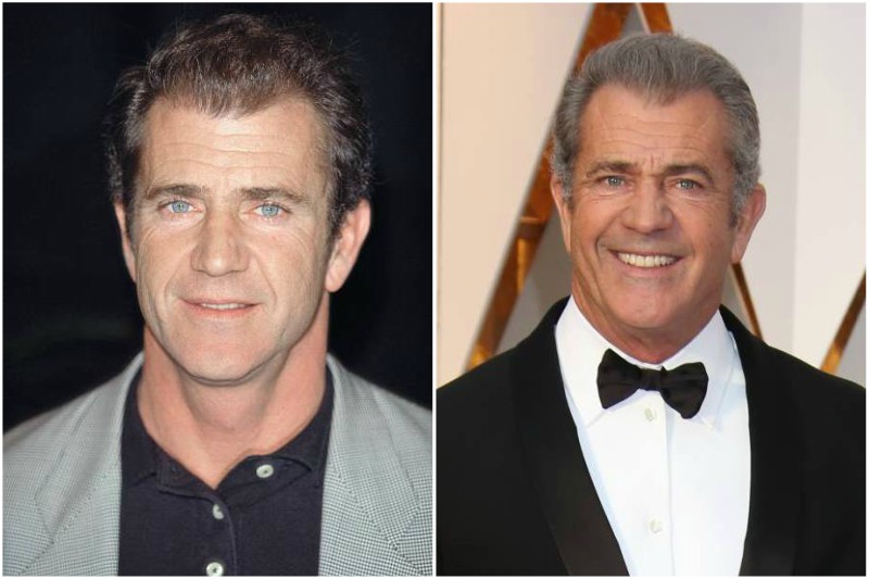 Mel Gibson's eyes and hair color