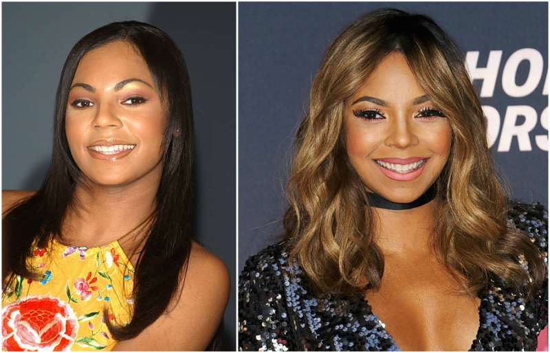 Singer Ashanti's eyes and hair color